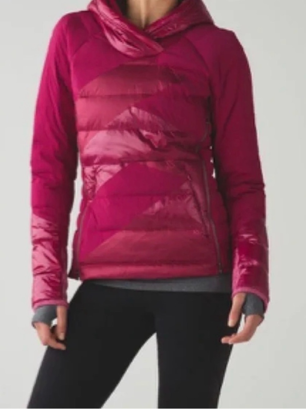 Lululemon - Women's Puffer Jacket - Down Right Cozy Pullover - Berry Rumble